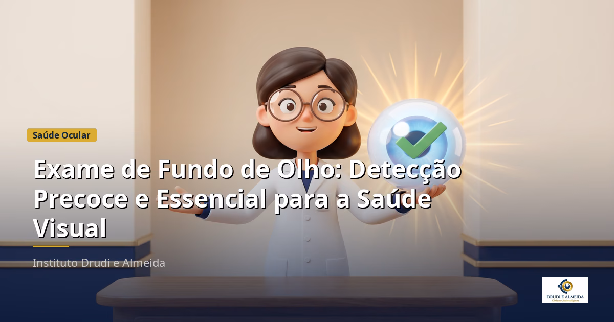 Capa ilustrativa do artigo "Exame de Fundo de Olho: Detecção Precoce e Essencial para a Saúde Visual" sobre saúde ocular no blog da Drudi e Almeida Oftalmologia.