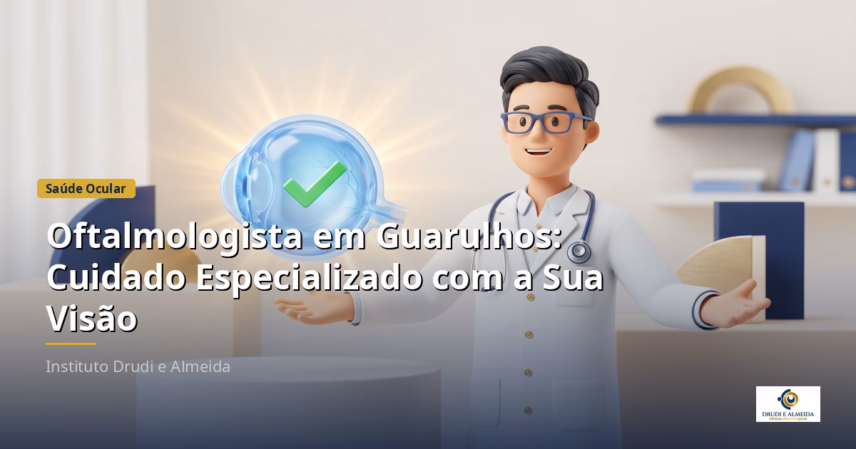 Capa ilustrativa do artigo "Oftalmologista em Guarulhos: Cuidado Especializado com a Sua Visão" sobre saúde ocular no blog da Drudi e Almeida Oftalmologia.
