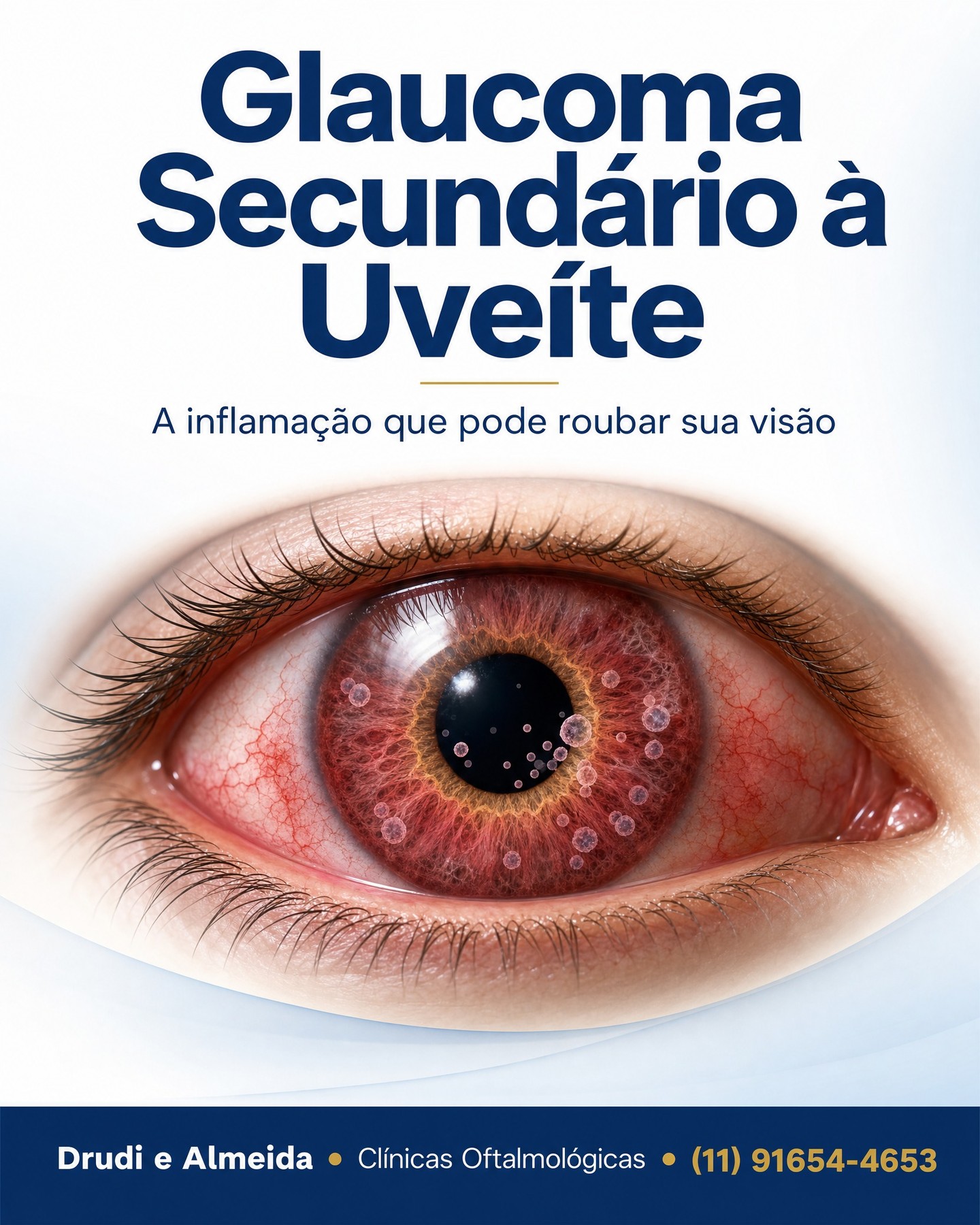 Carrossel: 👁️ Glaucoma Secundário à Uveíte — a inflamação que pode roubar sua visão silenc